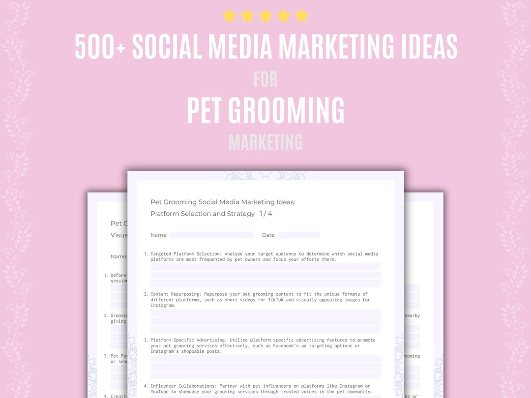 Pet Grooming Social Media Marketing Ideas Pet Grooming Marketing