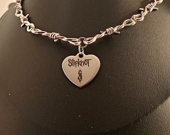 Slipknot barbed wire alternative choker necklace