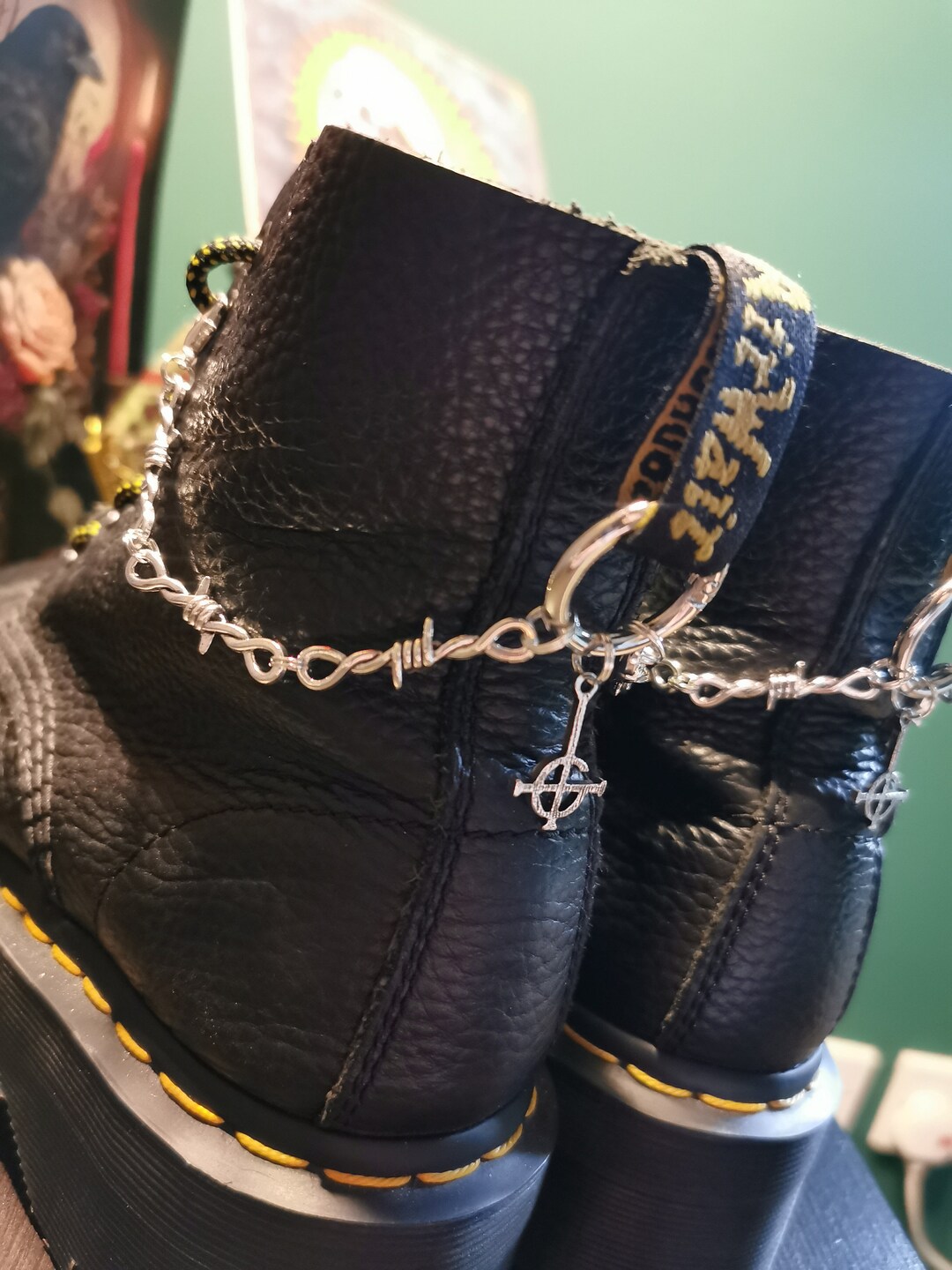 Ghost Barbed Wire Dm Boot Chains. - Etsy
