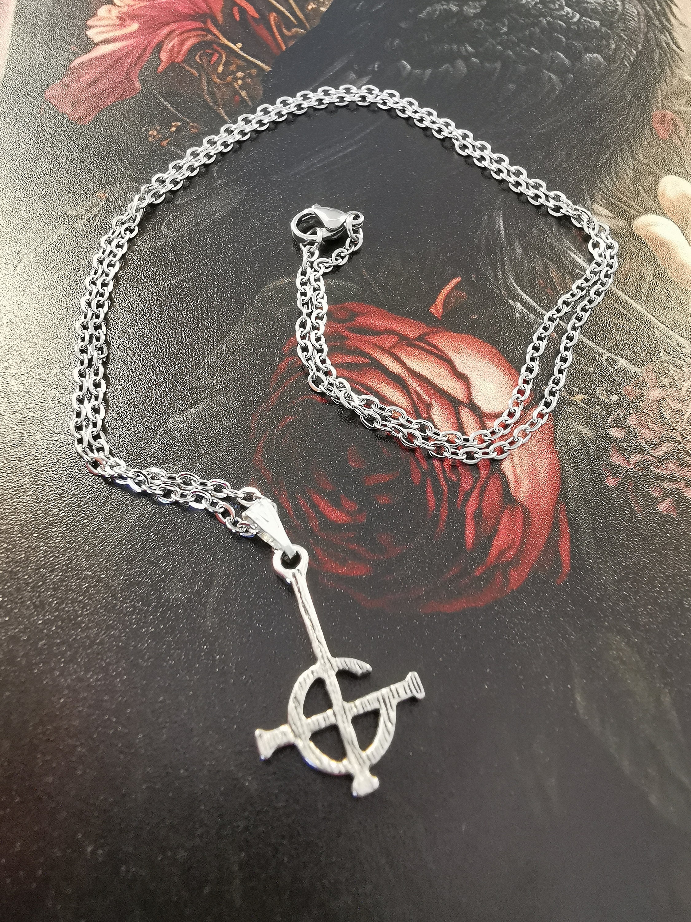 Ghost Band Symbol Necklace - Etsy