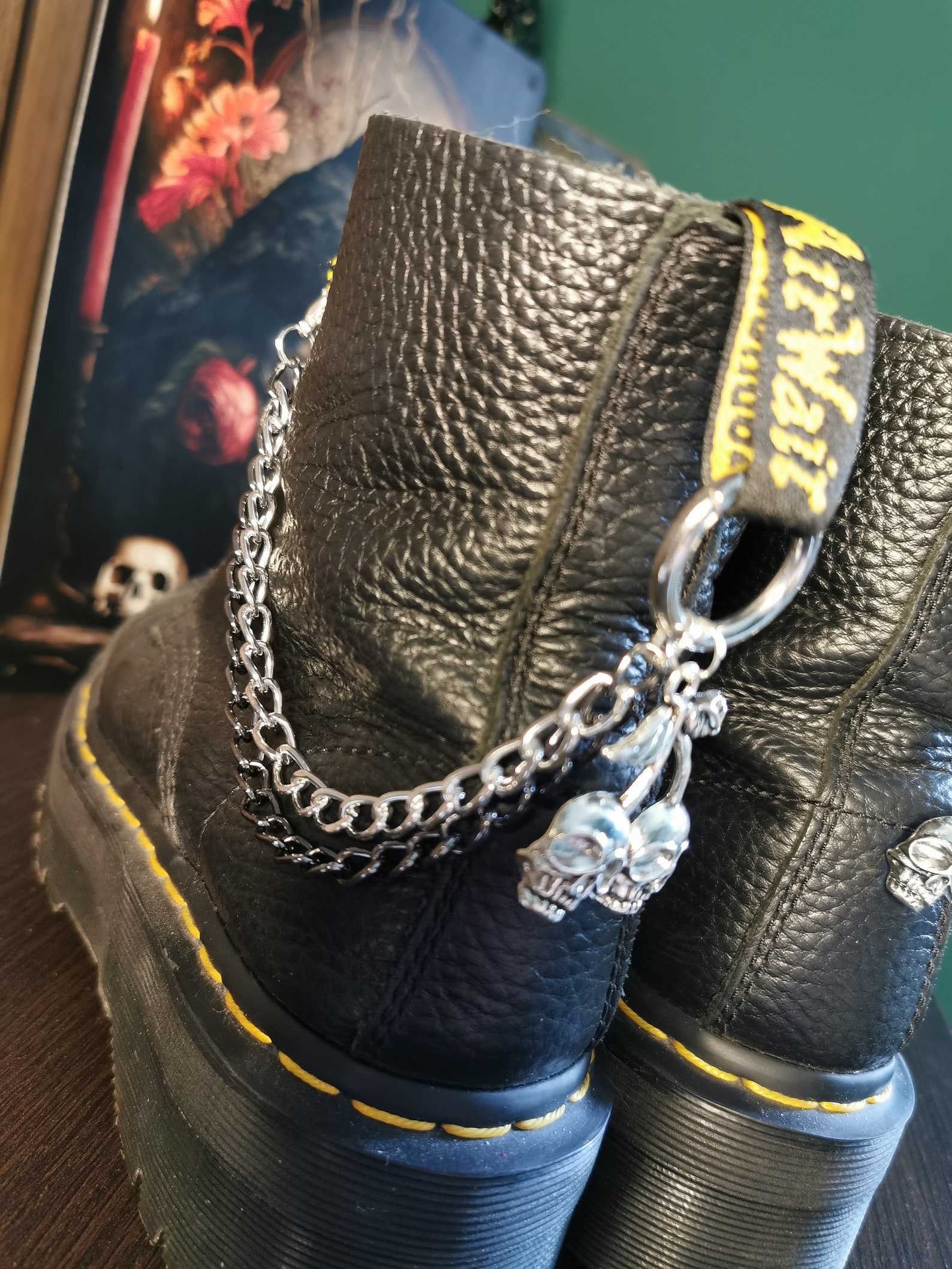 Cherry Skull Double Dm Boot Chains. - Etsy
