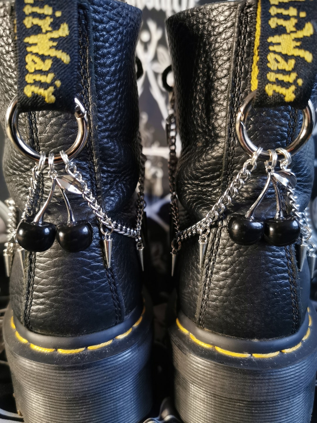 Black Cherry Dm Boot Chains - Etsy