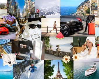 Fondo de pantalla de manifestación, Tablero de visión para computadora portátil de escritorio, Salvapantallas de vida de ensueño, Herramienta de visualización de estilo de vida de lujo 1920x1080 px