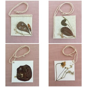 Set of 4 Unique Pressed Flower Gift Tags