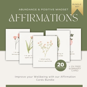 Paquete de Tarjetas de Afirmación para el Síndrome de la Chica Afortunada - Manifiesta Abundancia y Positividad - Tarjetas de Bonificación Gratis - Descarga Digital de la Ley de Atracción