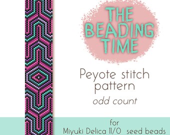 Geometry Peyote Stitch Pattern Odd Count for Miyuki Delica