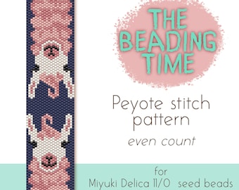 Llama - Peyote stitch pattern - Even count - for Miyuki delica seed beads 11/0