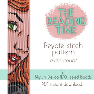 Molly spaventata - Schema punto Peyote - Conteggio pari - per perline Miyuki delica 11/0