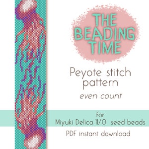 Medusa - Schema punto Peyote - Conteggio pari - per perline Miyuki delica 11/0