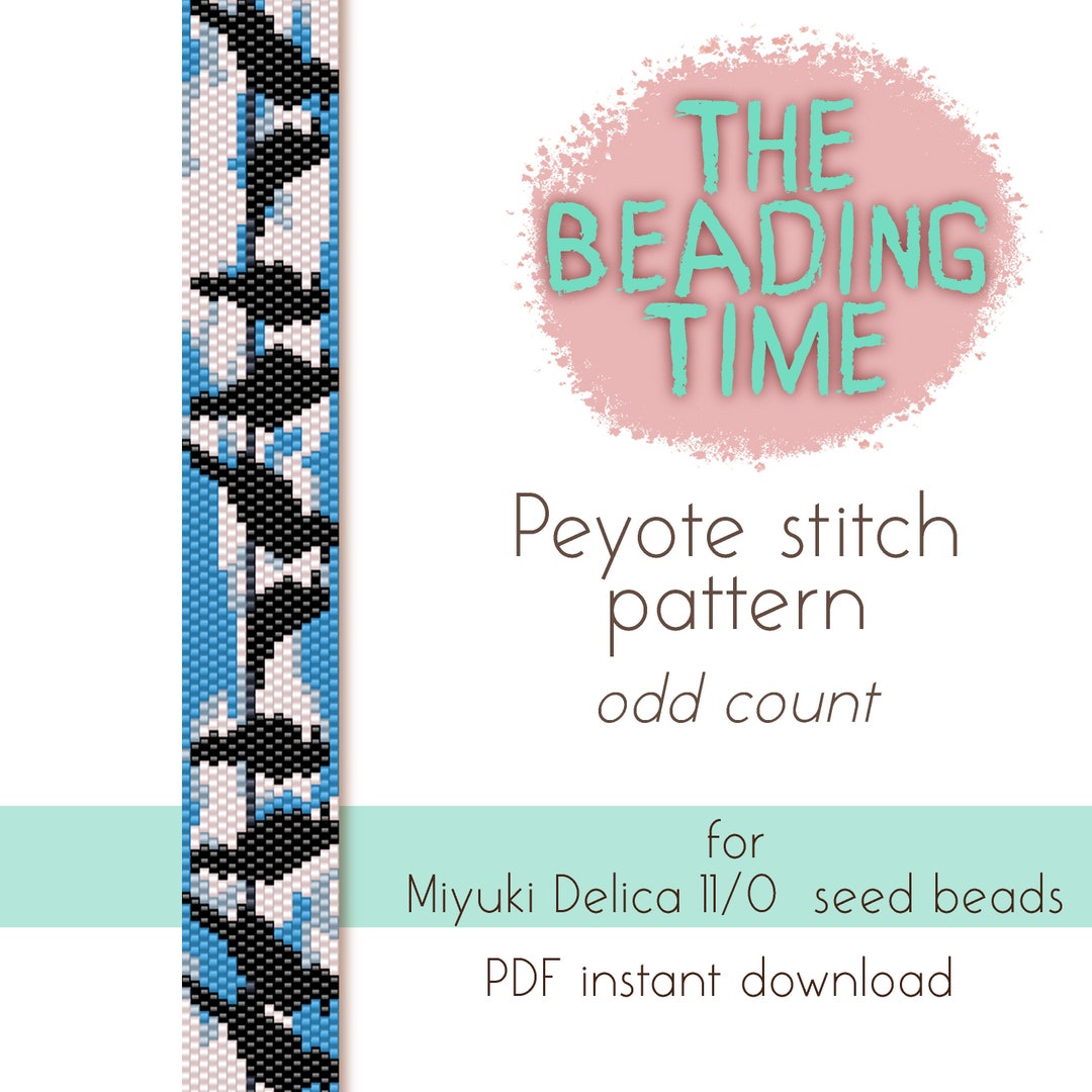Birds - Peyote Stitch Pattern - Odd Count - for Miyuki Delica Seed ...