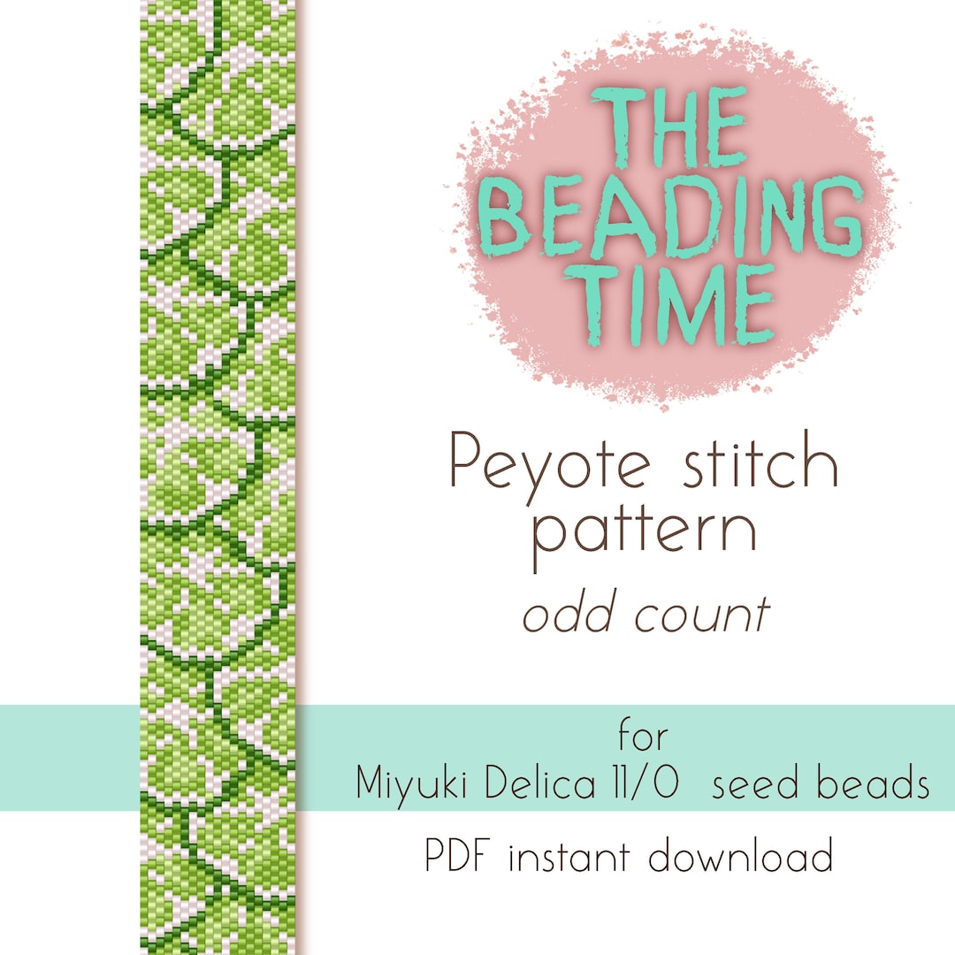 Juicy Lime Peyote Stitch Pattern Odd Count for Miyuki Delica