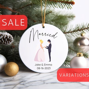 First Christmas Married, Personalized Gift, Christmas Ornament, First Christmas Personalized Ornament 2023, Custom Christmas Ornament