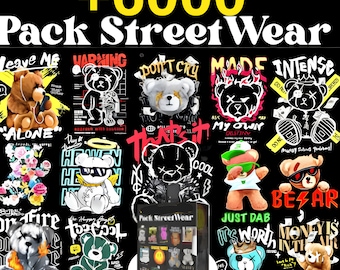 6000 + Latest Streetwear Bundle  | AI,PNG,SVG Tshirt Bundle | T-Shirt Print Design | Hip Hop T-Shirt | Pop Culture | T-Shirt Pod Design