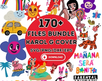 Karool g Print and cut file, manana sera bonito PNG,JPG,SVG,Dxf Digital files silhouette cricut files download