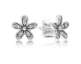 Pandora Sterling Silver Daisy Stud Earrings Timeless Solid Silver Floral Earrings: Daughters Special Gift Choice, Popular Now And Brand New