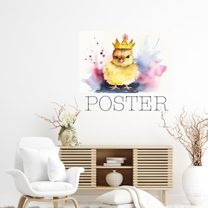 Poster – Liebenswerte Küken Aquarell | Küken Kunst | Kinderzimmer Dekor | Bauernhof Tier | Baby-Dusche-Geschenk | Huhn-Malerei - 35