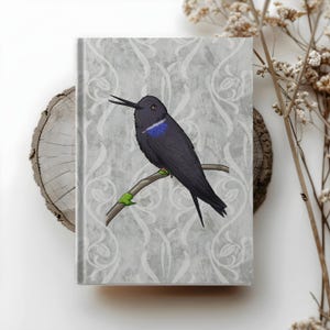 Diario Inca Hummingbird: quaderno nero opaco per scrivere e disegnare