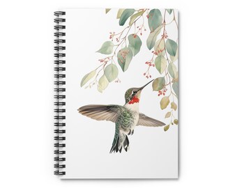 Hummingbird 03 Spiral Notebook - Ruled Line, Hummingbird Notebook, Nature Lover Gift, Hummingbird Stationery, Notebook