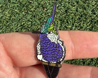 Green-crowned Plovercrest Enamel Pin: Brazil Hummingbird Artwork