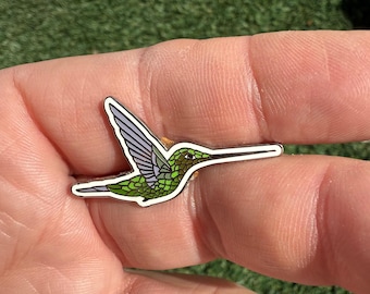 Sword-billed Hummingbird Enamel Pin: Collector&#39;s Lapel Pin