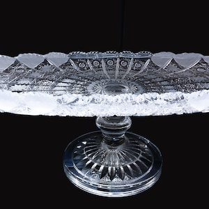 Luxury bohemia crystal cut glass oval plate 55 cm