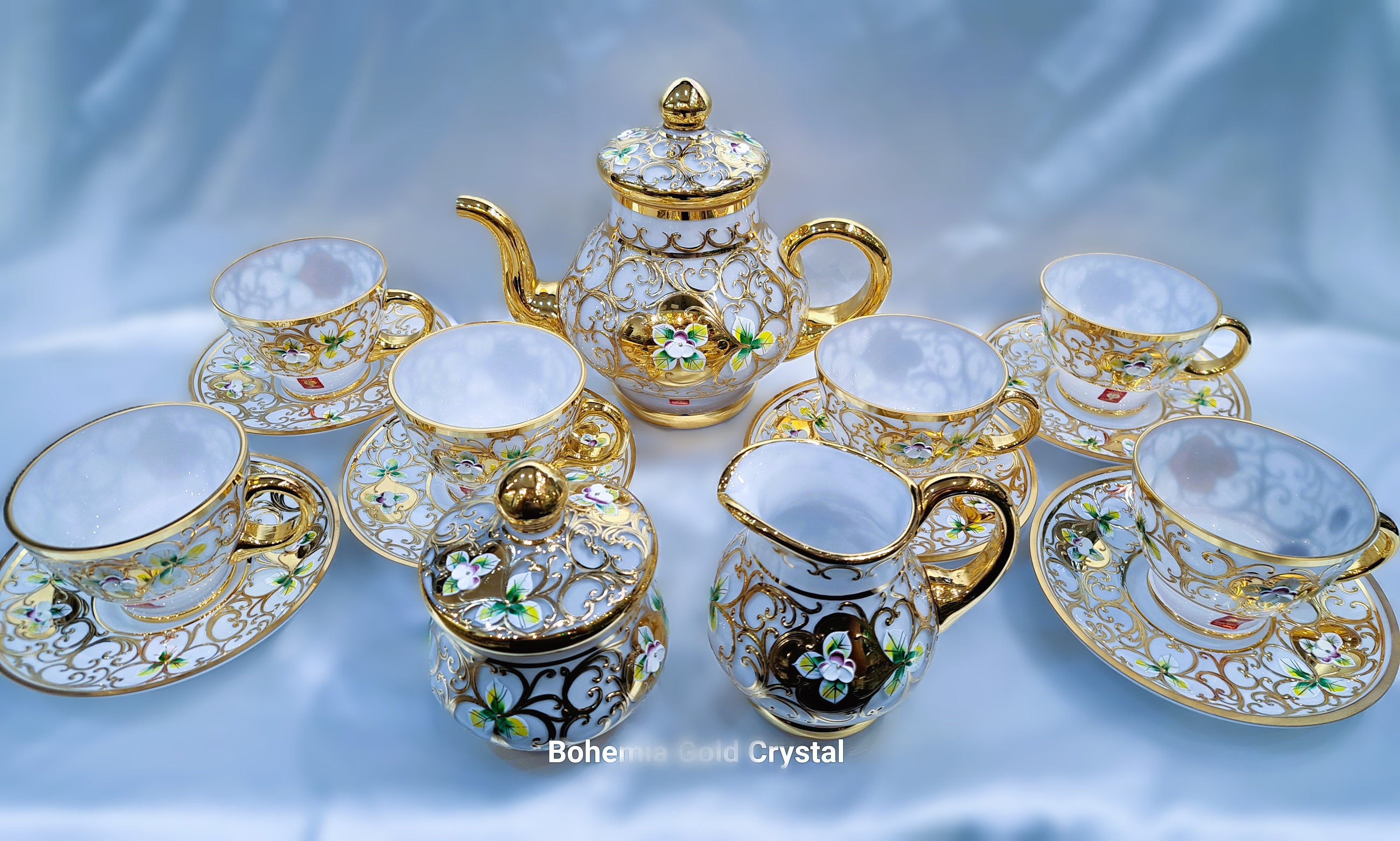 CRYSTAL TEA/COFFEE SET - SPT COLLECTION 200ml - Bohemia Crystal - Original  crystal from Czech Republic.