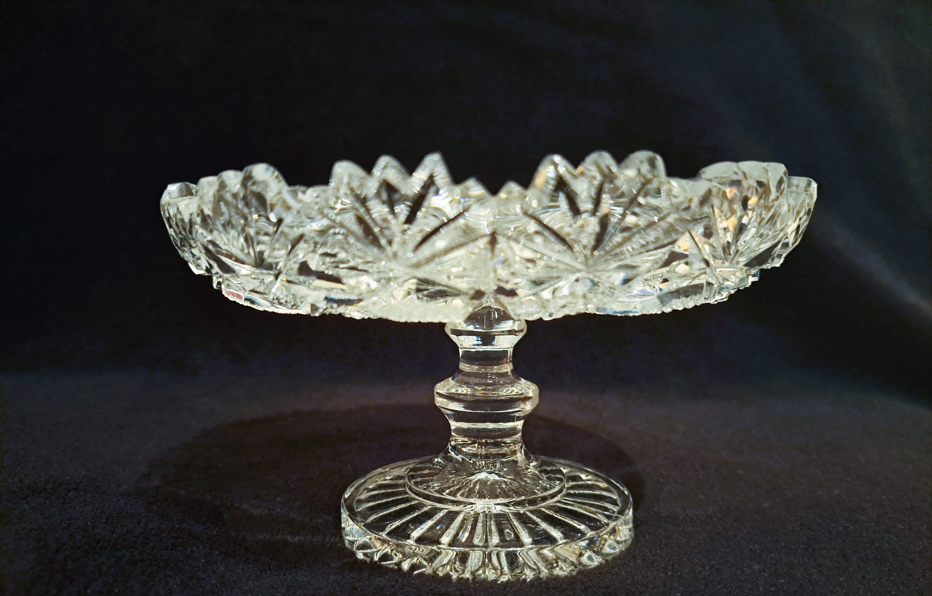 Bohemia Crystal Cut Glass Plate 15 Cm - Etsy