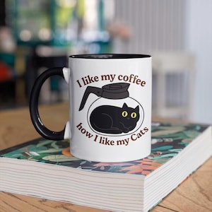 Cat Lover&#39;s Mug, Black Cat Mug Coffee Enthusiasts, Gifts for Cat Owners, Cute Kitchen Decor, Funny Cat Mug, Pet Lover&#39;s Gift