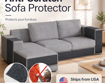 Anti Scratch Cat Sofa Protector, Self Adhesive Cat Scratching Mat, Couch Protector for Cats, Cat Scratch Furniture Guard, Ships from USA