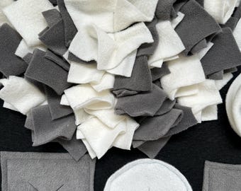 Dog Snuffle Mat - Rectangle Foraging Nosework Blanket - Interactive Puzzle Toy for Slow Feeding and Anxiety Relief