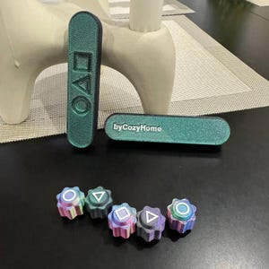 Juego de calamares con Gonggi personalizado: minijuego coreano personalizado con piedras Gonggi con peso, canicas, juego de calamares con jacks coreanos, juego de fiesta