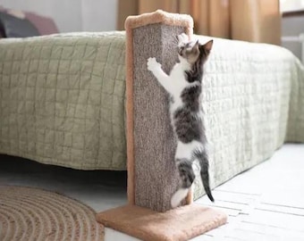 Rascador esquinero para gatos, ideal para proteger el sofá y la pared, rascador vertical en forma de L, mueble moderno para mascotas, ideal para gatos pequeños y gatitos.