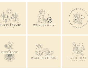 Custom Logo Design, Professional Logo, Hand drawn Logo, Botanical Logo, Floral Logo, Feminine Logo, Vintage Logo, Custom Hand Drawn Logo,