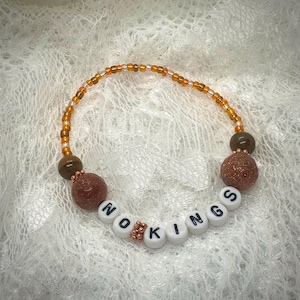 No Kings Bracelet with Sandstone Beads