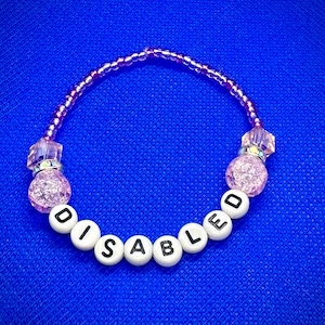 Disabled Disability Pride Beaded Bracelet
