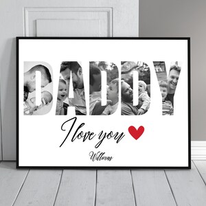 Personalized Father&#39;s Day Gift, Daddy Photo Collage, Gift For Dad, Custom Gift for Dad, First Father&#39;s Day Gift, Printable Collage Photo