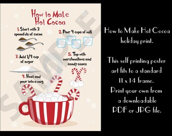 How to Make Hot Cocoa holiday print.