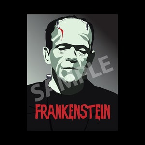 Halloween classic movie print - Frankenstein