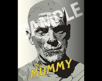 Halloween classic movie print - The Mummy