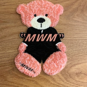 Teddy Bear Applique Embroidered Patch / Sew in DIY