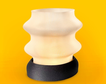 Ripple Lamp 3D Printed with Rechargeable LED RGB