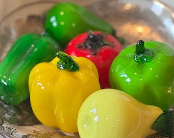 Murano style art glass Vegetables and fruit