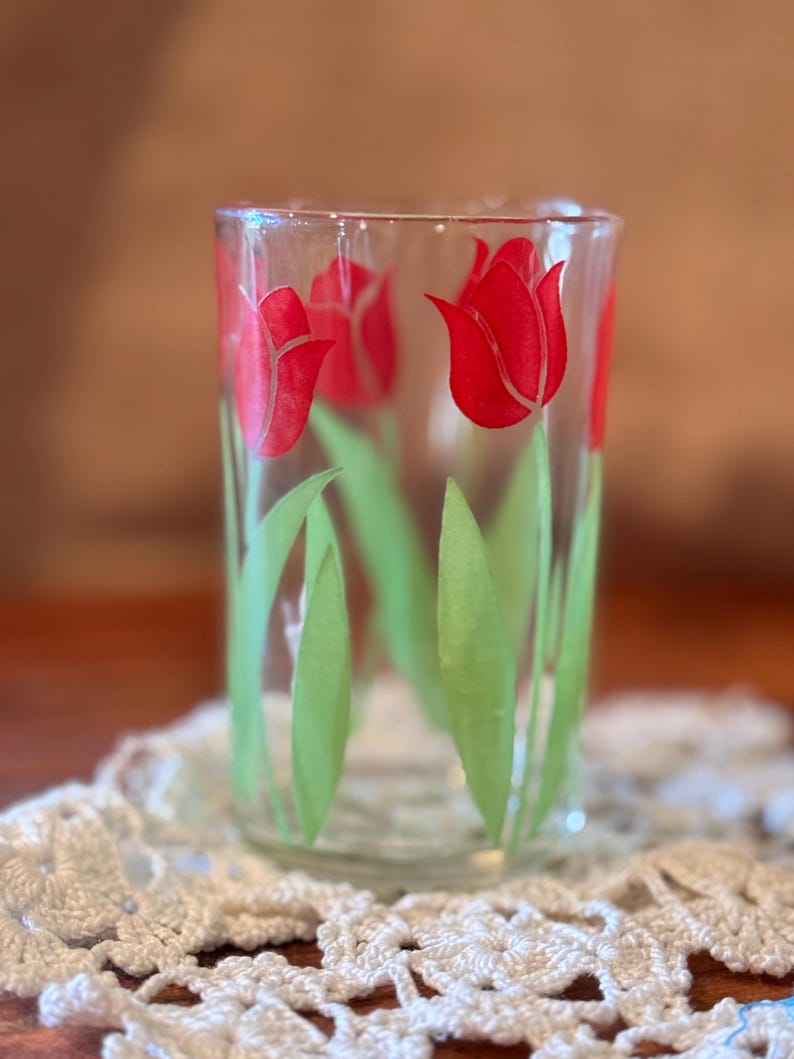 Vintage Swanky Swig Tulip Glass;mcm Floral Juice Glass - Etsy