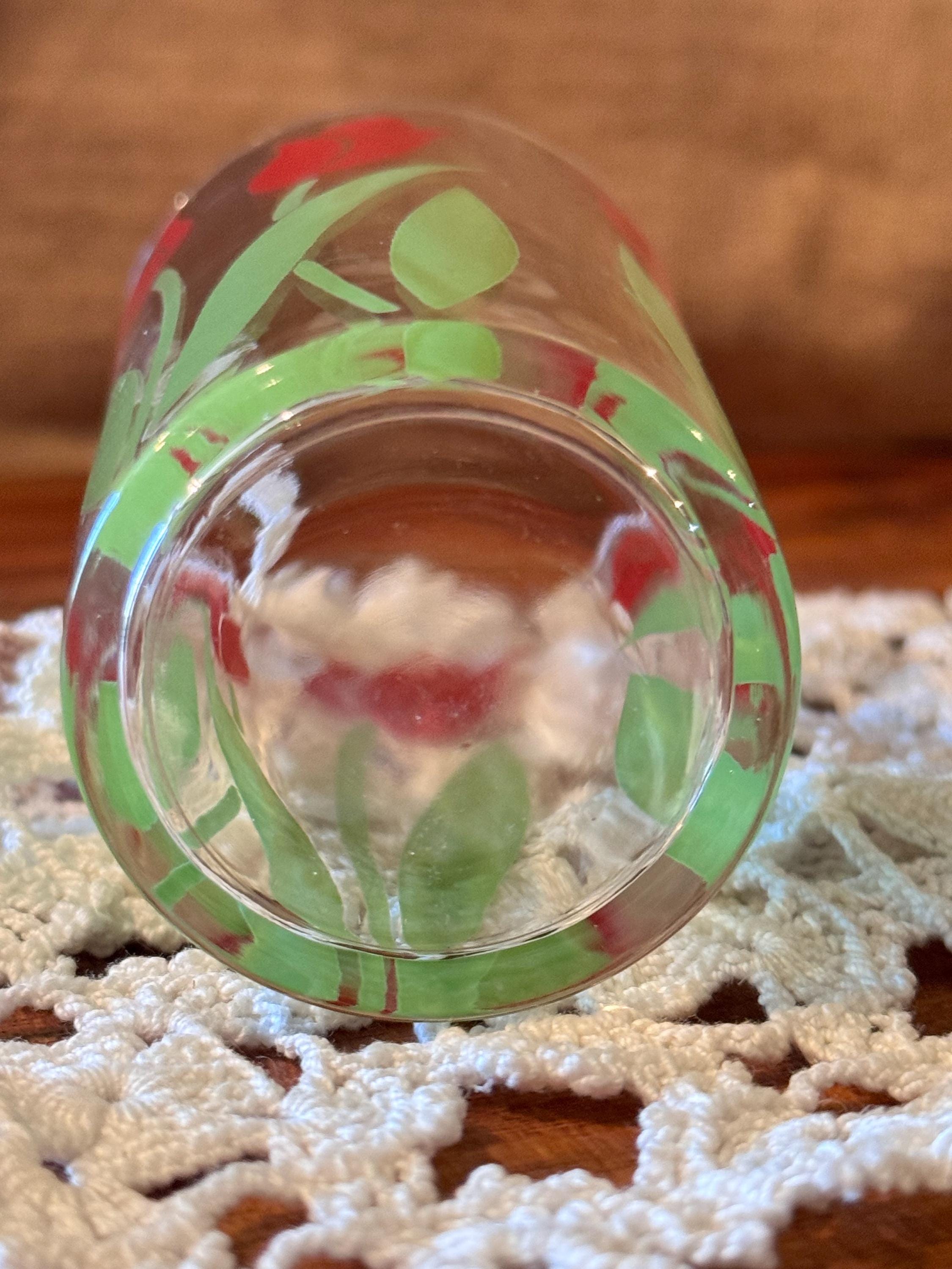 Vintage Swanky Swig Tulip Glass;mcm Floral Juice Glass - Etsy