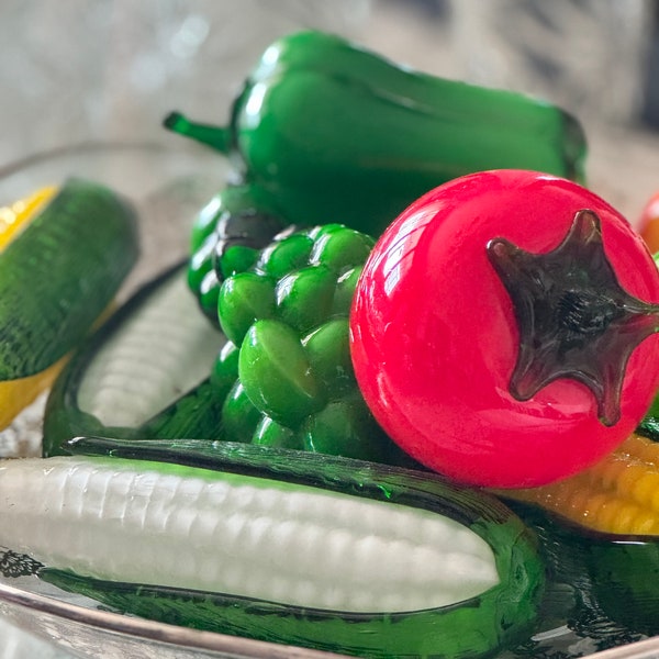 Murano style art glass Vegetables and fruit