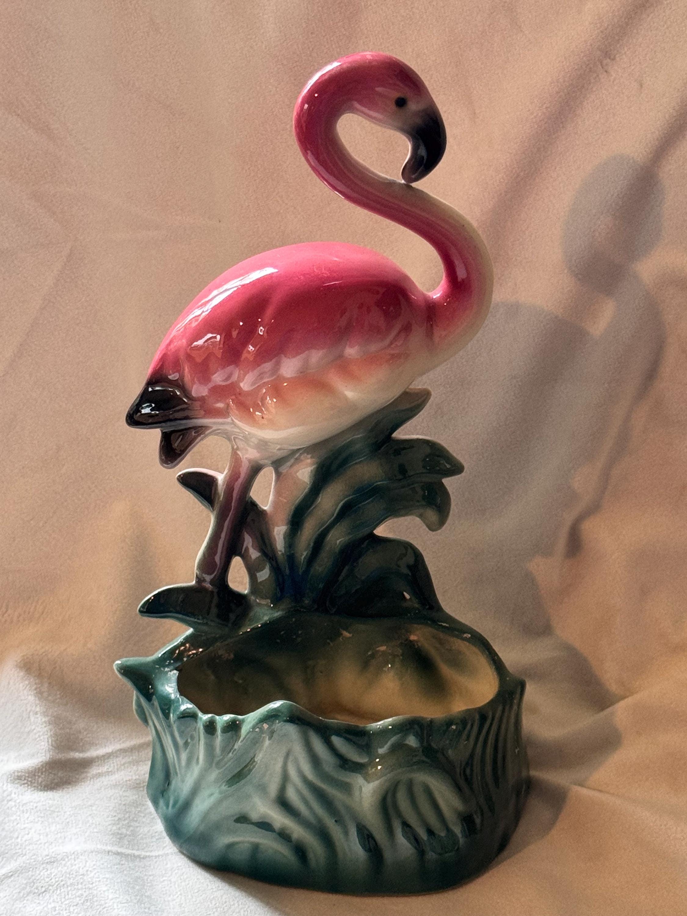 1950 USA ビンテージ アメリカ 陶器製フラミンゴ 置物 2体セット Usa Planter Flamingo - Etsy