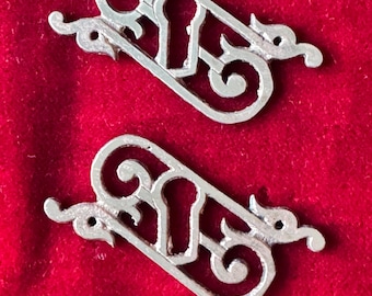 Antique Metal Keyhole Covers: Victorian Escutcheon, Architectural Salvage