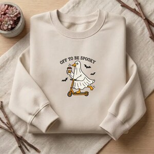 不気味なガチョウの刺繍入りシャツ、ハロウィンガチョウTシャツ、不気味なシャツ、面白い幽霊ガチョウシャツ、ハロウィンギフト