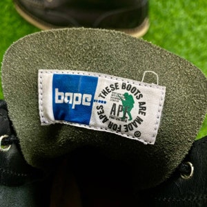 2009 Bape Simple Soldier Black Camo Boots image 10