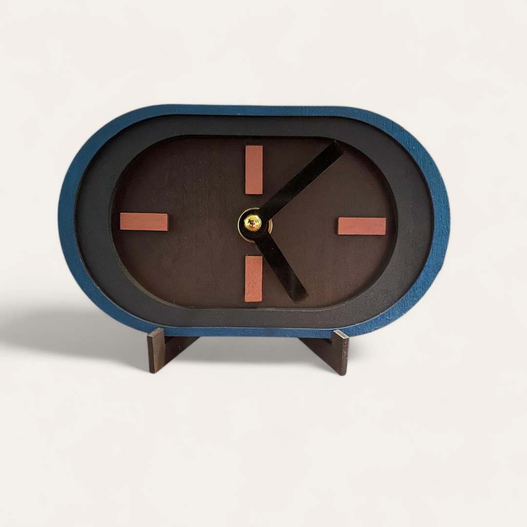 Oval Desk Clock, Modern Tabletop Clock With Retro Charm, Mantle Clock ...